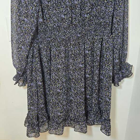 Nasty Gal Floral Wrap Mini Dress Plus Size 20 2X Ruffle Long Sleeve Ditsy Boho - Picture 8 of 10